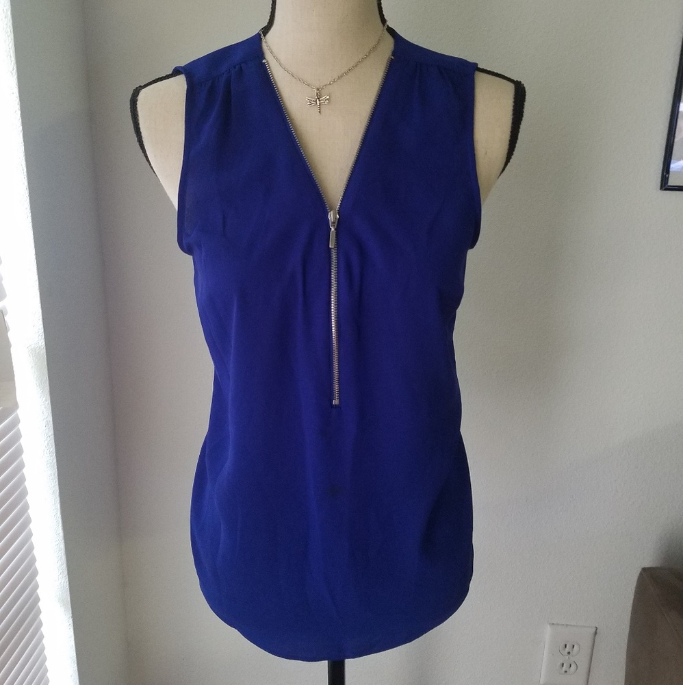 INC Zip-Front Tank top, M
